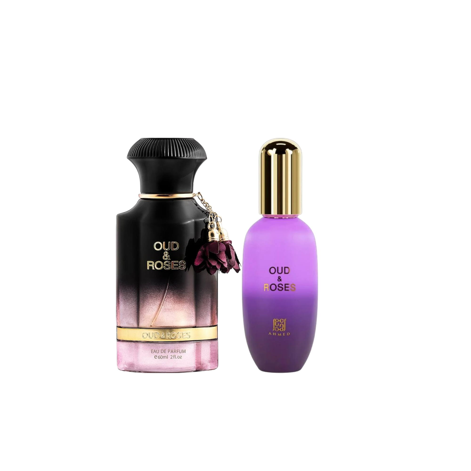 Combo Ahmed al Maghribi Oud and roses 60ml Eau De Parfum and Body Gel