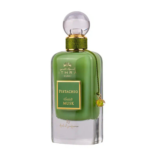 Ithra Dubai Pistachio Musk and perfume by ard al zaafaran 100ml