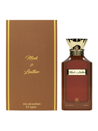 Musk and leather edp perfume 100ml unisex By Ahmed al maghribi