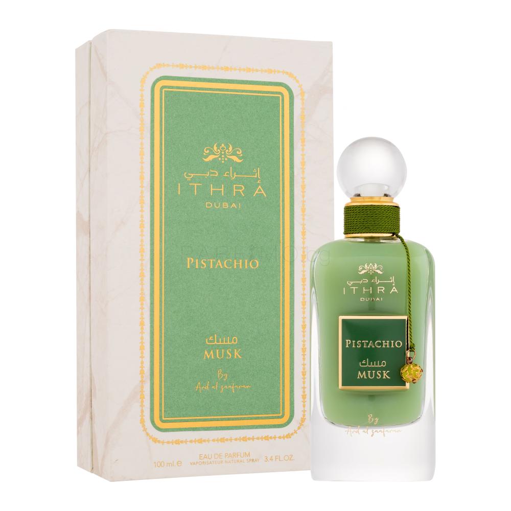 Ithra Dubai Pistachio Musk and perfume by ard al zaafaran 100ml